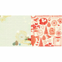 Websters Pages - A Botanical Christmas Collection - 12 x 12 Double Sided Paper - Beautiful Holiday