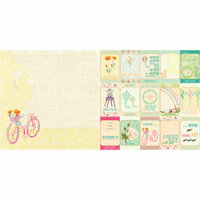 Websters Pages - Sunday Picnic Collection - 12 x 12 Double Sided Paper - Joy Ride