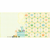 Websters Pages - Sunday Picnic Collection - 12 x 12 Double Sided Paper - Picnic Basket