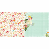Websters Pages - Sunday Picnic Collection - 12 x 12 Double Sided Paper - Blanket of Poppies