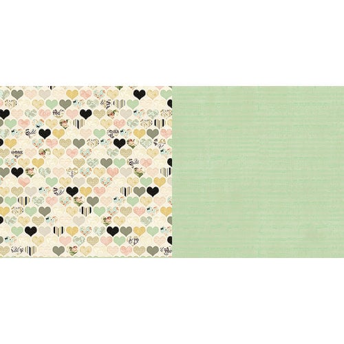 Websters Pages - In Love Collection - 12 x 12 Double Sided Paper - Heartbeats