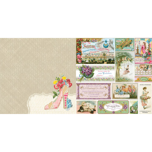 Websters Pages - Girl Land Collection - 12 x 12 Double Sided Paper - Perfect Fit