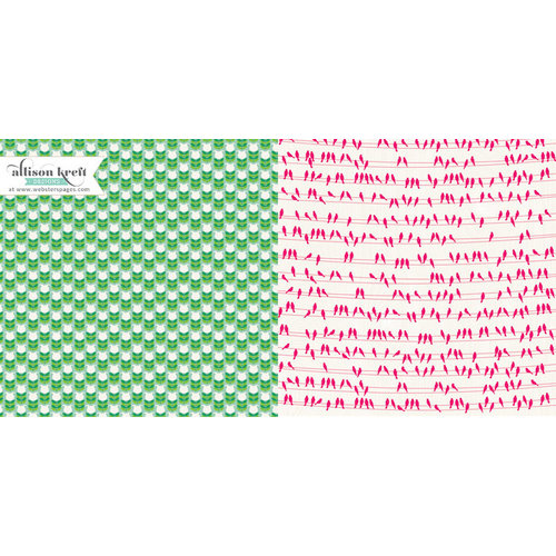 Websters Pages - Sweet Notes Collection - 12 x 12 Double Sided Paper - Flower Melody