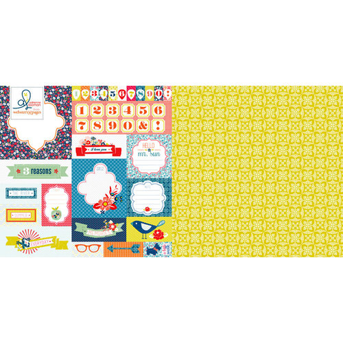 Websters Pages - Adrienne Looman - Citrus Squeeze Collection - 12 x 12 Double Sided Paper - Countdown to Summer