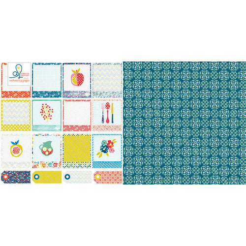 Websters Pages - Adrienne Looman - Citrus Squeeze Collection - 12 x 12 Double Sided Paper - Fruit Smoothie