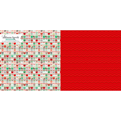Websters Pages - Its Christmas Collection - 12 x 12 Double Sided Paper - Christmas Spirit