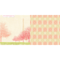 Websters Pages - Postcards from Paris II Collection - 12 x 12 Double Sided Paper - Romantique