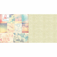 Websters Pages - Our Travels Collection - 12 x 12 Double Sided Paper - Pretty Sunsets