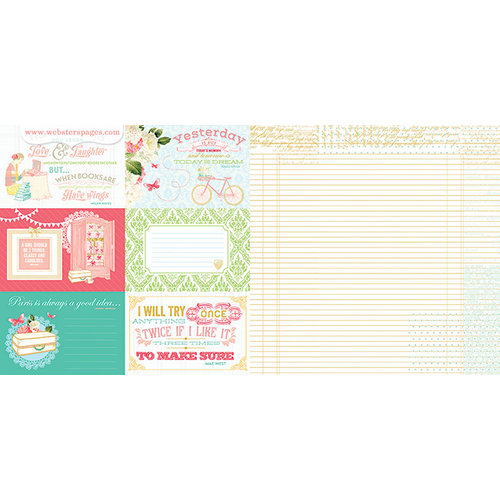 Websters Pages - Growing Up Girl Collection - 12 x 12 Double Sided Paper - Accept the Challenge