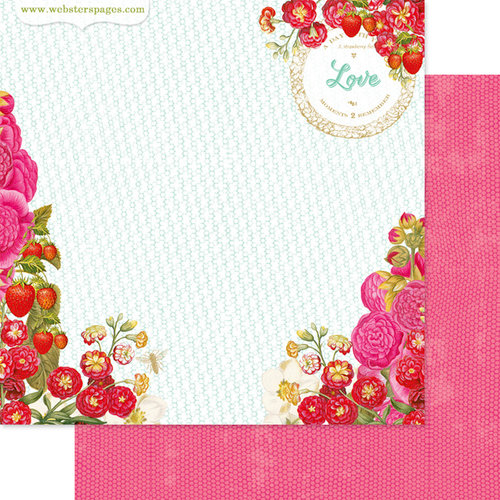 Websters Pages - Strawberry Fields Collection - 12 x 12 Double Sided Paper - Strawberry Patch
