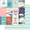 Websters Pages - Ocean Melody Collection - 12 x 12 Double Sided Paper - Cool Water