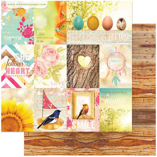 Websters Pages - Nest Collection - 12 x 12 Double Sided Paper - Home with You