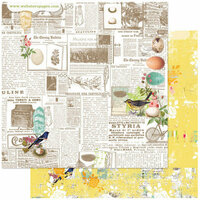 Websters Pages - Nest Collection - 12 x 12 Double Sided Paper - Newsworthy