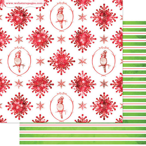 Websters Pages - All That Glitters Collection - Christmas - 12 x 12 Double Sided Paper - Snowflakes