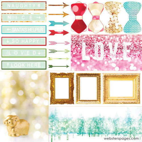 Websters Pages - All That Glitters Collection - Christmas - 12 x 12 Vellum - Loved