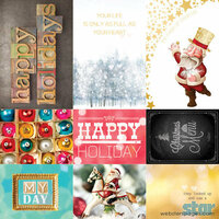 Websters Pages - All That Glitters Collection - Christmas - 12 x 12 Double Sided Paper - Storyteller Card Sheet II