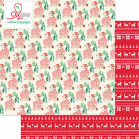 Websters Pages - Gingerbread Village Collection - Christmas - 12 x 12 Double Sided Paper - Cuddle Up