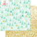 Websters Pages - Gingerbread Village Collection - Christmas - 12 x 12 Double Sided Paper - Golden Glow