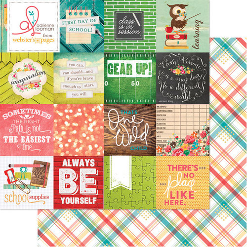 Websters Pages - Hall Pass Collection - 12 x 12 Double Sided Paper - Making the Grade