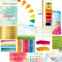 Websters Pages - Dream in Color Collection - 12 x 12 Double Sided Paper - Storyteller Card Sheet II