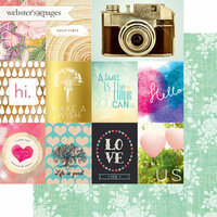 Websters Pages - Dream in Color Collection - 12 x 12 Double Sided Paper - Life Is Good