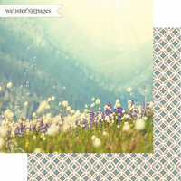 Websters Pages - Dream in Color Collection - 12 x 12 Double Sided Paper - Field of Bliss