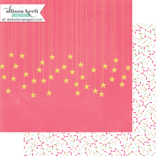 Websters Pages - Happy Collection - 12 x 12 Double Sided Paper - Sprinkles