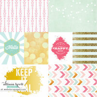 Websters Pages - Happy Collection - 12 x 12 Vellum - Keep It Real Cards