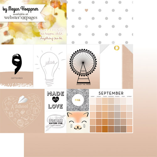 Websters Pages - These Are The Days Collection - 12 x 12 Double Sided Paper - September