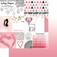 Websters Pages - These Are The Days Collection - 12 x 12 Double Sided Paper - December