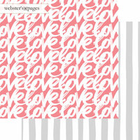Websters Pages - Love Story Collection - 12 x 12 Double Sided Paper - Just Love