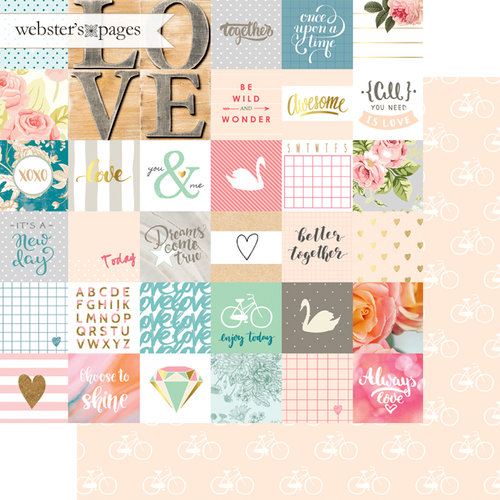 Websters Pages - Love Story Collection - 12 x 12 Double Sided Paper - Dreams Come True