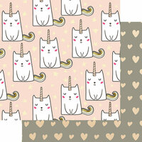Websters Pages - My Happy Place Collection - 12 x 12 Double Sided Paper - Caticorn