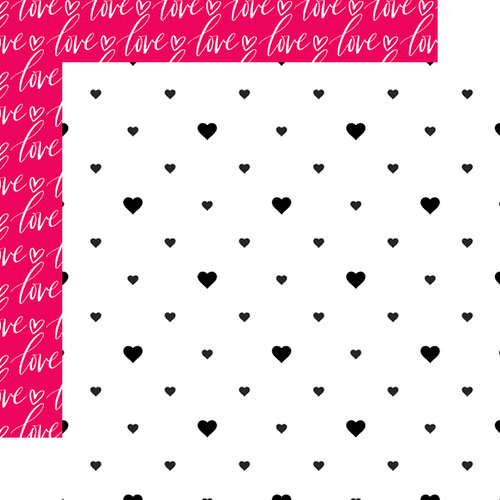 Websters Pages - Love is in the Air Collection - 12 x 12 Double Sided Paper - Hearts