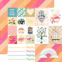 Websters Pages - Changing Colors Collection - 12 x 12 Double Sided Paper - Happy Day