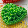 Websters Pages - Whimsies - Resin Embellishments Pieces - Hearts - Green