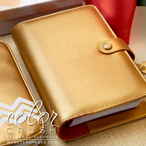 Websters Pages - Color Crush Collection - Personal Planner Binder - Gold, COMING SOON