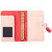 Websters Pages - Color Crush Collection - Personal Planner Binder - Pink Stitched Stripe - Binder Only