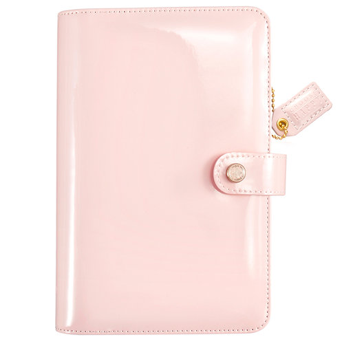 Websters Pages - Color Crush Collection - Personal Planner Binder - Patent Leather Petal Pink