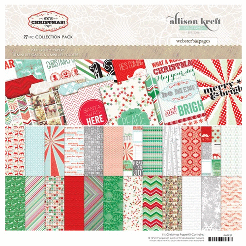 Websters Pages - Its Christmas Collection - 12 x 12 Collection Pack