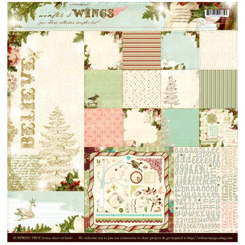 Websters Pages - Winter's Wings Collection - 12 x 12 Paper Sampler Kit