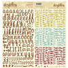 Websters Pages - Hello Beautiful Collection - Storytellers - 12 x 12 Alphabet Cardstock Stickers - Beautiful