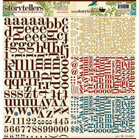 Websters Pages - WonderFall Collection - Storytellers - 12 x 12 Alphabet Cardstock Stickers - WonderFall