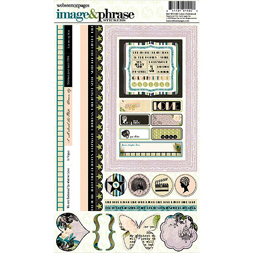 Websters Pages - Hollywood Vogue Collection - Cardstock Stickers - Image and Phrase