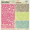 Websters Pages - Trendsetter Collection - Storytellers - 12 x 12 Alphabet Cardstock Stickers