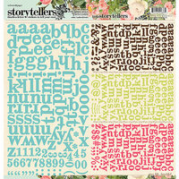 Websters Pages - Ladies and Gents Collection - Storytellers - 12 x 12 Alphabet Cardstock Stickers