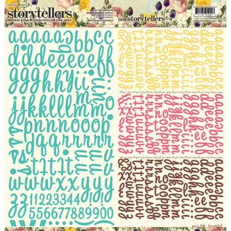 Websters Pages - Western Romance Collection - Storytellers - 12 x 12 Alphabet Cardstock Stickers