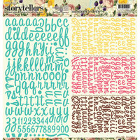 Websters Pages - Western Romance Collection - Storytellers - 12 x 12 Alphabet Cardstock Stickers