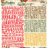 Websters Pages - A Botanical Christmas Collection - Storytellers - 12 x 12 Alphabet Cardstock Stickers