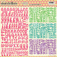 Websters Pages - Winter Fairy Tales Collection - Storytellers - 12 x 12 Alphabet Cardstock Stickers